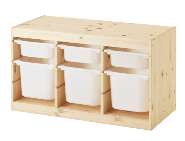 Ikea Trofast Combination Wood + 6 Boxes 3 Ikea Trofast Combination Wood + 6 Boxes