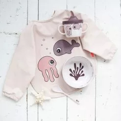 Done By Deer Feeding Long Sleeve Bib 6-18 M Sea Friends
