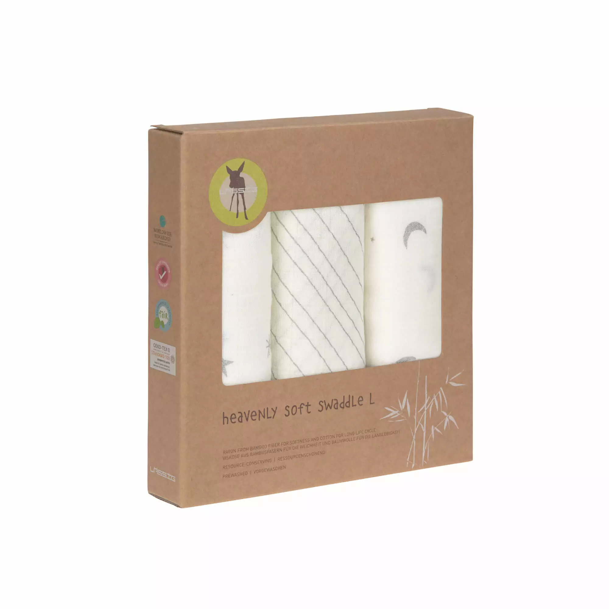 Lässig Heavenly Soft Swaddle Large 3 Pack 3 Lässig Heavenly Soft Swaddle Large 3 Pack