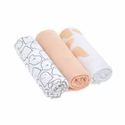 Lässig Linen Swaddle & Burp Blankets 3 Pack