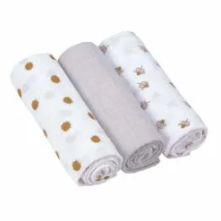 Lässig Linen Swaddle & Burp Blankets 3 Pack