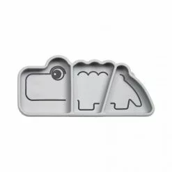 Done By Deer Stick & Stay Silicone Snack Plate Croco