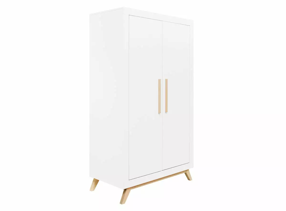 Bopita Fenna 2 Doors Wardrobe White/Natural 5 Bopita Fenna 2 Doors Wardrobe White/Natural