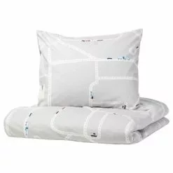 Ikea Linen Duvet Cover Set Upptag Cars 140x200