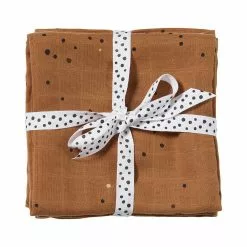 Done By Deer Linen Swaddle 2-Pack Dreamy Dots