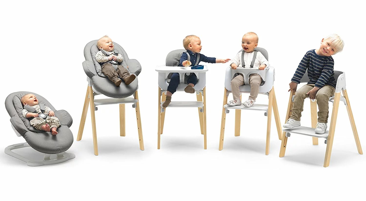 Stokke Steps Chair White Seat Highchairs 11 Stokke Steps Chair White Seat Highchairs