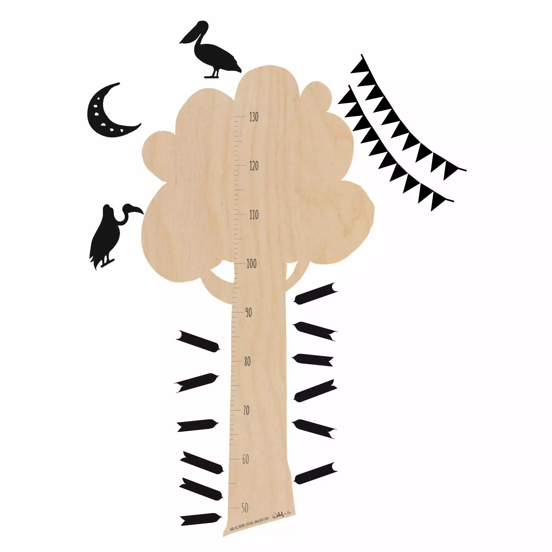 Witlof For Kids Grow Chart Wood Tree 'Have Big Dreams' Junior Furniture 3 Witlof For Kids Grow Chart Wood Tree 'Have Big Dreams' Junior Furniture