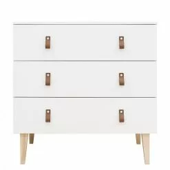 Bopita Indy 3 Drawer Dresser White/ Natural Baby Furniture