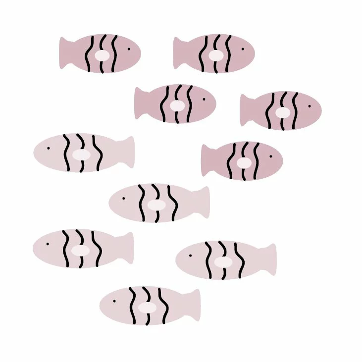 LM Baby Art Wall Stickers Fish Décor 3 LM Baby Art Wall Stickers Fish Décor