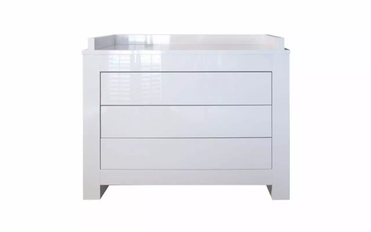 Kidsmill Somero White Glossy Chest 3 Kidsmill Somero White Glossy Chest