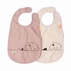 Done By Deer Bib Velcro 2 Pack Deer Friends Feeding