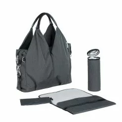 Lässig Lassig Baby Bag Neckline Bag Spin Dye Black