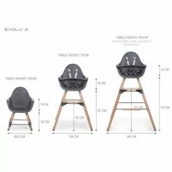 Childhome Evolu Naturel / Anthra High Chair Baby Furniture