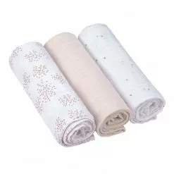 Lässig Linen Swaddle & Burp Blankets 3 Pack
