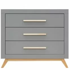Bopita Baby Furniture Fenna 3 Drawer Dresser Grey/ Natural