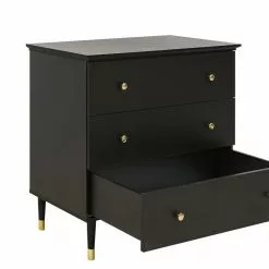Bopita Cloë Matt Black Dresser 3 Drawers Baby Furniture