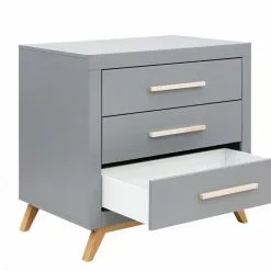 Bopita Baby Furniture Fenna 3 Drawer Dresser Grey/ Natural