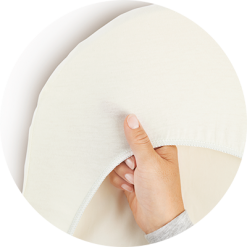 BabyBjörn Fitted Sheet For Cradle White Organic