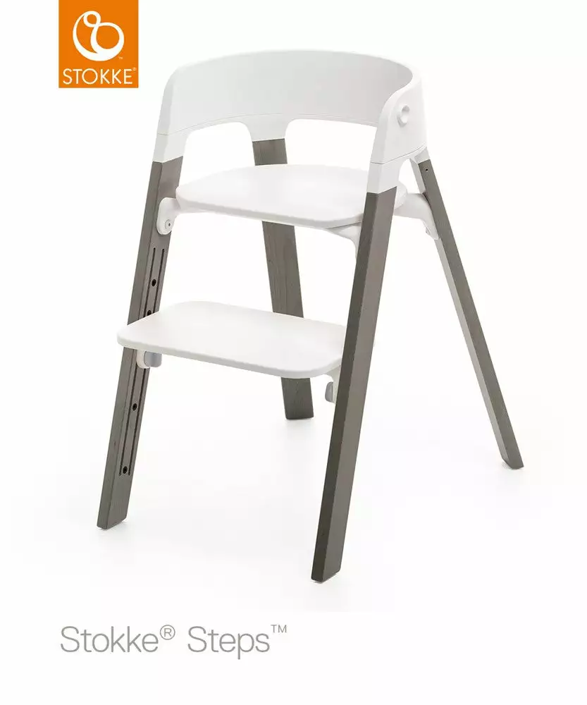 Stokke Steps Chair White Seat Highchairs 6 Stokke Steps Chair White Seat Highchairs
