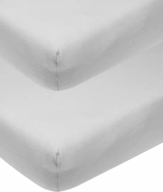 Meyco White Fitted Sheet 2 Pack 120 X 60 Cm Linen 4 Meyco White Fitted Sheet 2 Pack 120 X 60 Cm Linen