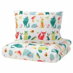 Ikea Duvet Set Lattjo Animals Linen