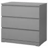 Ikea Malm Dresser 3 Drawers Grey 2 Ikea Malm Dresser 3 Drawers Grey