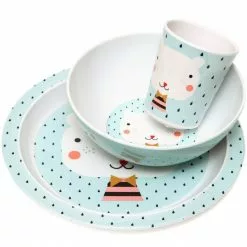 Petit Monkey Melamine Plate Border Drops Feeding