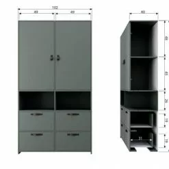 De Eekhoorn Stage Cabinet Pine Soap Baby Furniture