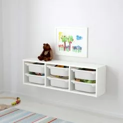 Ikea Trofast Wall Storage Combination + 6 Boxes
